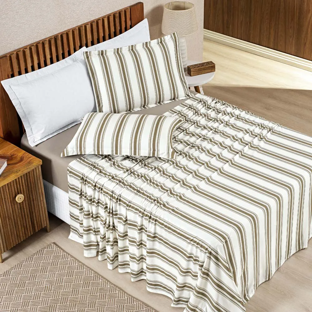 Jogo de cama casal (lençóis, fronhas)
